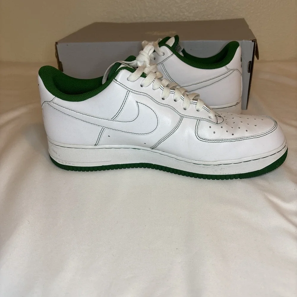 Nike Air Force 1 '07 Contrast Stitch‎ - White Pine Green Size 13
